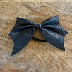 Black Glitter Hair Bow